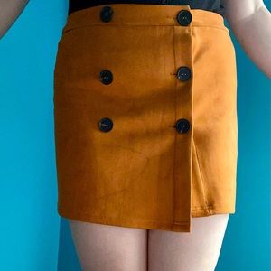 High Waisted Double Breasted Skirt